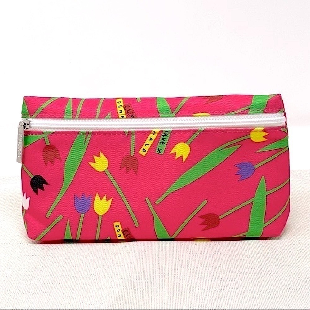 🌺 Donald X Clinique Limited Edition Spring Neon Makeup Cosmetics Pouch